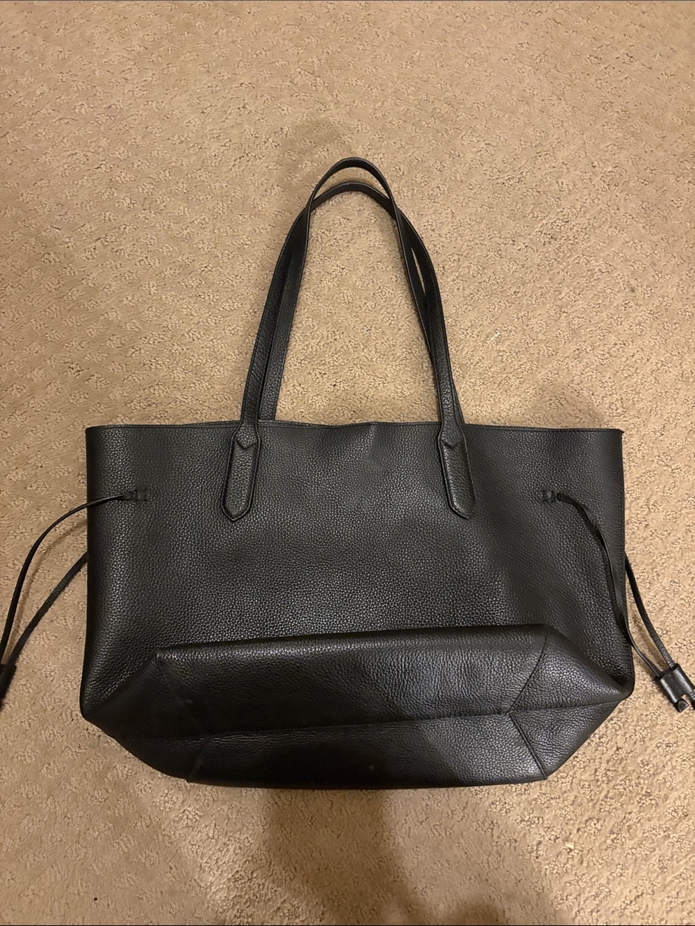 Banana Republic Black Pebbled Leather Tote